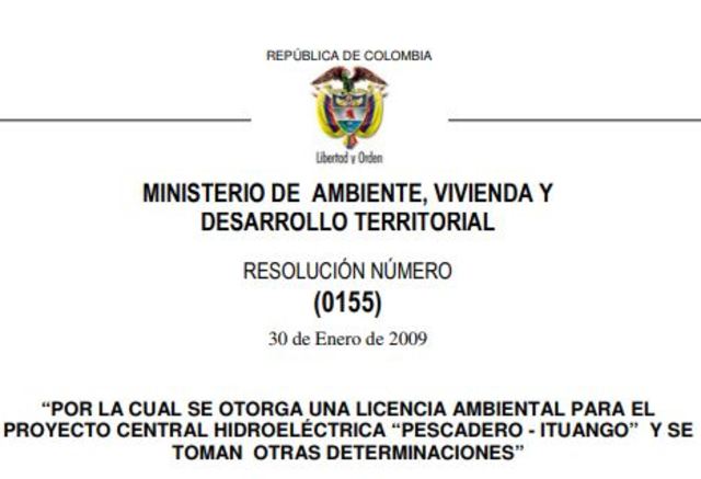 Obtención de la licencia Ambiental