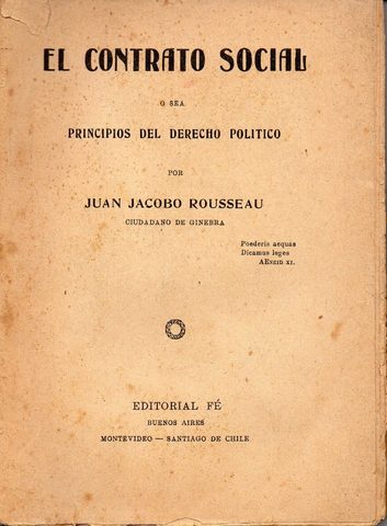 El contrato social o Principios de derecho político