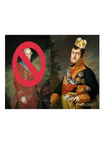 Abdicación de Carlos IV y Coronación de Fernando VII