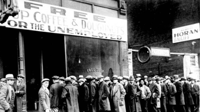 Comienzo de la Gran Depresión.