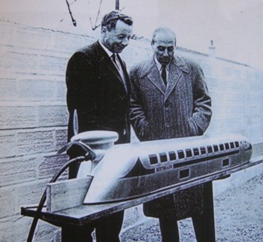 maquette de l'aerotrain de jean bertrain