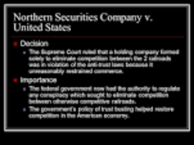 Northern Securities Antitrust