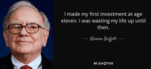 Buffett buys his first stock