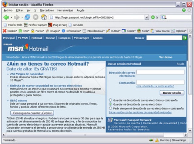 Mi primera cuenta de correo electrónica