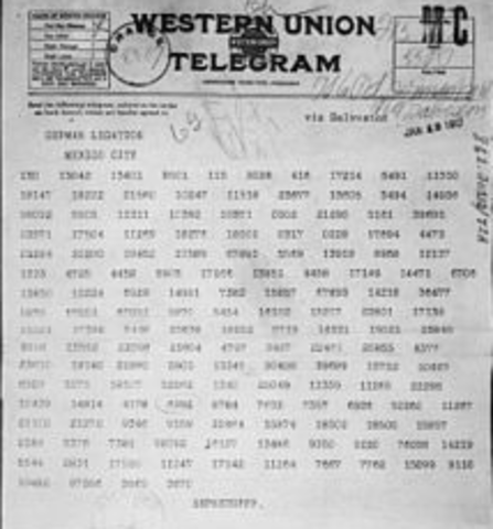 WWI - Zimmerman Telegram