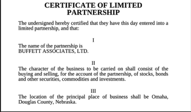 In 1956 Buffet formed the firm Buffett Partnership Ltd