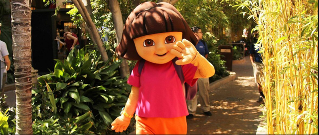I met Dora in Universal Studios, Florida
