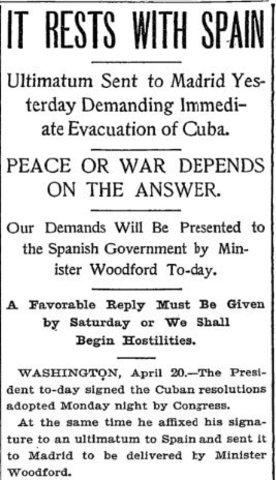 McKinley's Ultimatum (Spanish-American War)