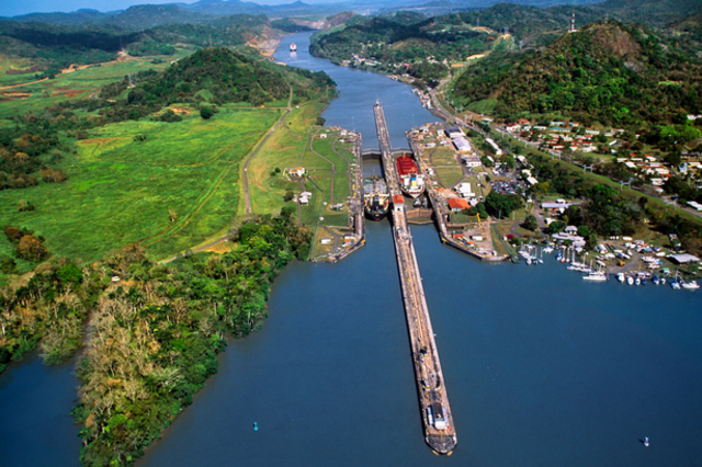 Construction of the Panama Canal ends