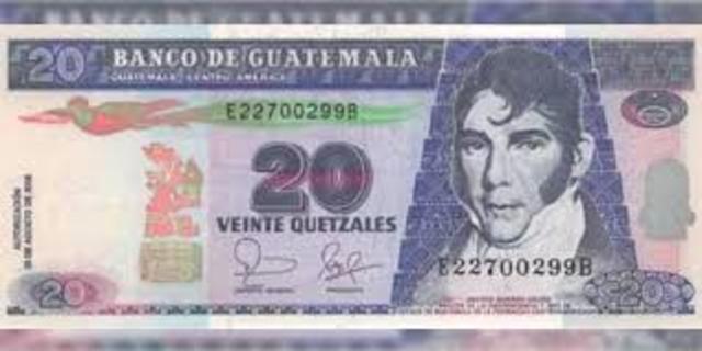 Billete de 20 Quetzales