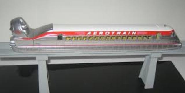 maquette de l'aérotrain de jean Bertin
