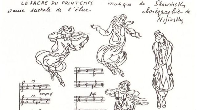 La première du ballet Le Sacre-Printemps de Stravinsky