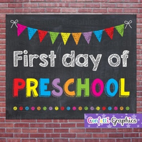 My first day of preschool