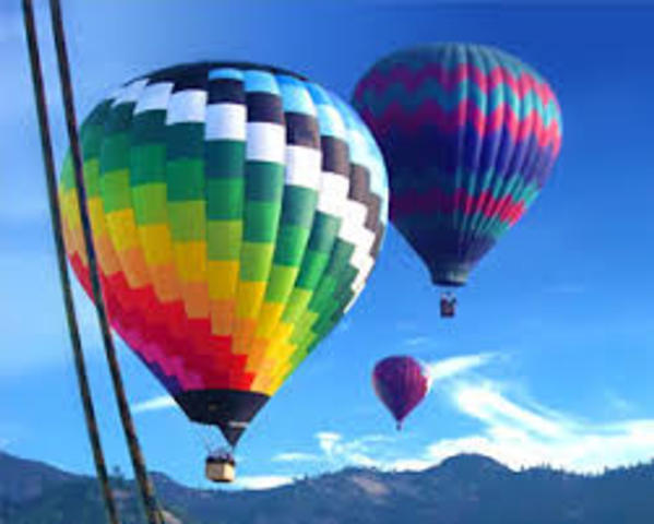 The hot air balloon and the hydrogen balloon are invented.