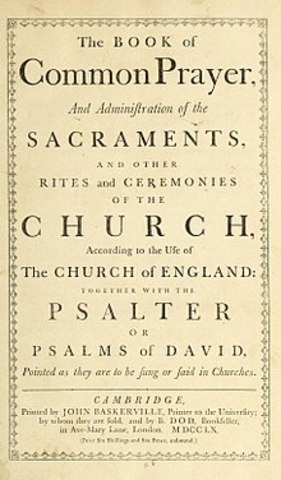 Book of Common Prayer (BCP)  was a product of the English Reformation following the break with Rome.