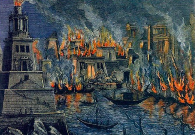 The Burning Library of Alexandria