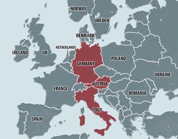 Italy declared war on Austria and Germany