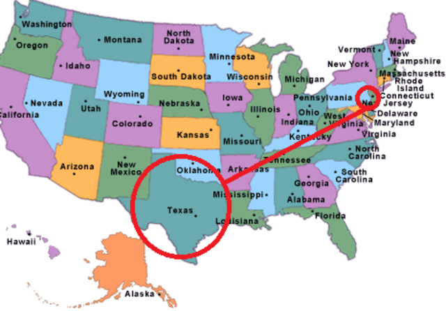 Moved from Texas to Philadelphia