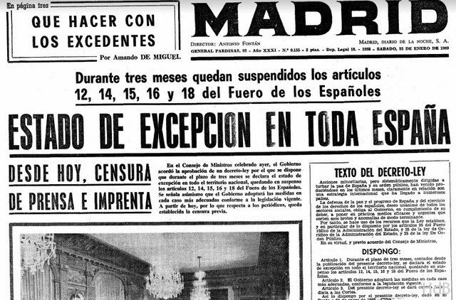 Proclamación del Estado de Excepción