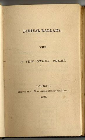 The Rime of the Ancient Mariner' is published in Lyrical Ballads