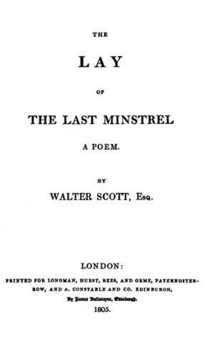 Walter Scott publishes The Lay of the Last Minstrel