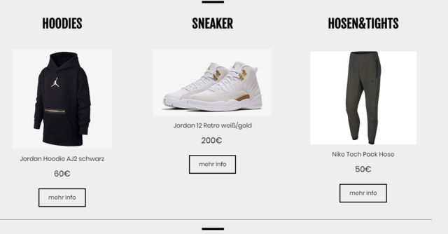 Einfügen meiner ersten Shop-Produkte