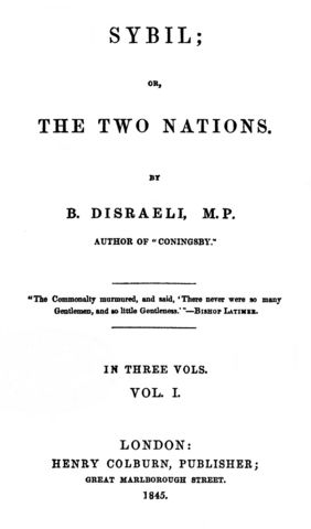 Two nations by benjamin disraeli
