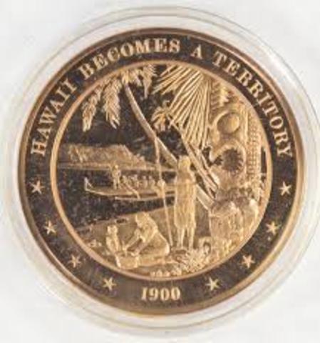 Hawaii- Hawaii becomes a territory of the US