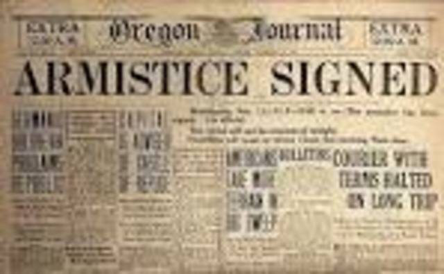 World War One- Armistice Signed