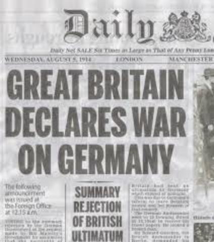 Britain Declares War On Germany