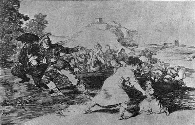 Goya comença la sèrie de gravats "Els desastres de la guerra"