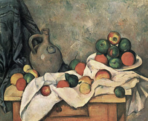 CÉZANNE "Rideau, Cruchon et Compotier"