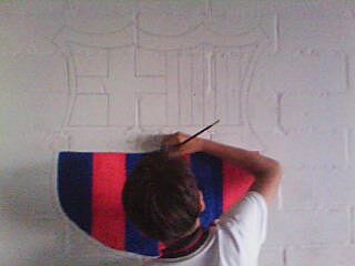 PRIMER DIBUJO EN LA PARED DE CLASE