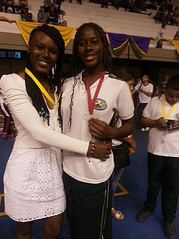 LA PREMIACION  DE LAS COMPETENCIAS DE ATLETISMO