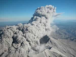 Mount St. Helens erupts