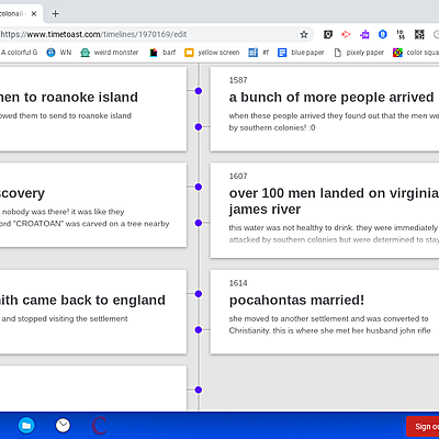 Timeline: ian hill colonail events