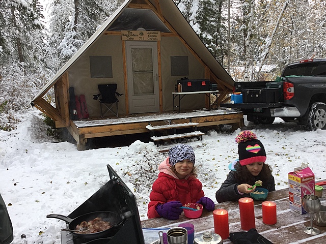 Erin had Thanksgiving in the snow