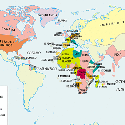 Timeline: PRINCIPALES IMPERIOS COLONIALES (FRANCIA, INGLATERRA, ALEMANIA, PORTUGAL, BELGICA E ITALIA) LOS PAÍSES COLONIZADOS