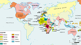 Timeline: PRINCIPALES IMPERIOS COLONIALES (FRANCIA, INGLATERRA, ALEMANIA, PORTUGAL, BELGICA E ITALIA) LOS PAÍSES COLONIZADOS