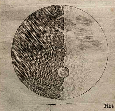 Galileo Starts Observing the Moon With His Telescope
