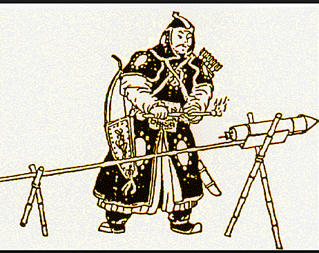 Weapons used with gunpowder.