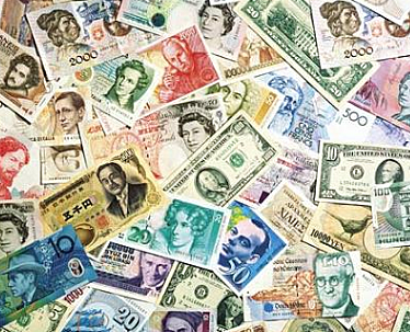 game cards and paper money