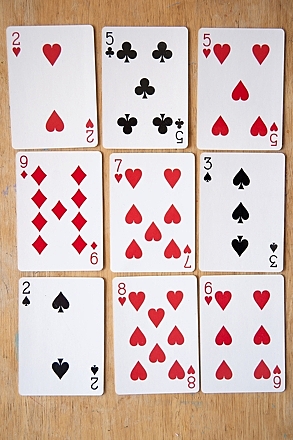 Game cards, everyday object.