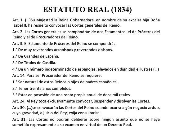 1834 El estatuto Real