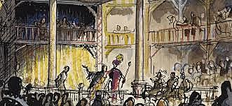 Elizabeth I helps theater flourish during her reign