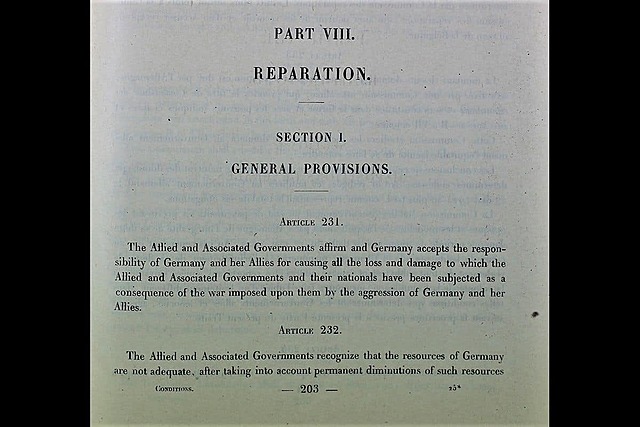 Treaty of Versailles is signed