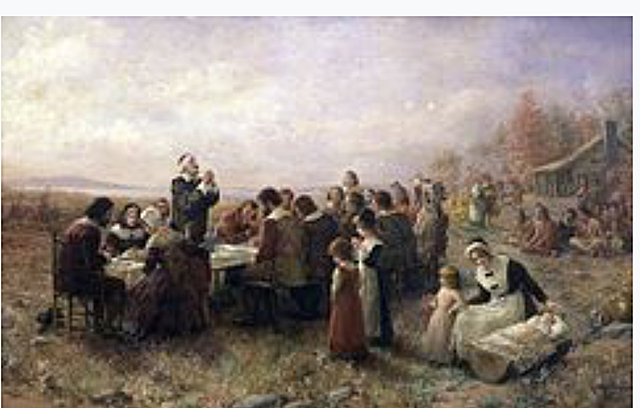 Thanksgiving celebration feast is held