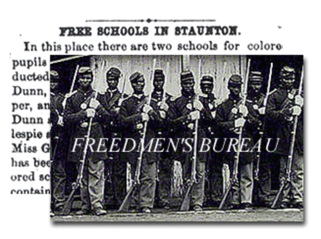 Congress establishes the Freedmen's Bureau to protect the rights of newly emancipated blacks.