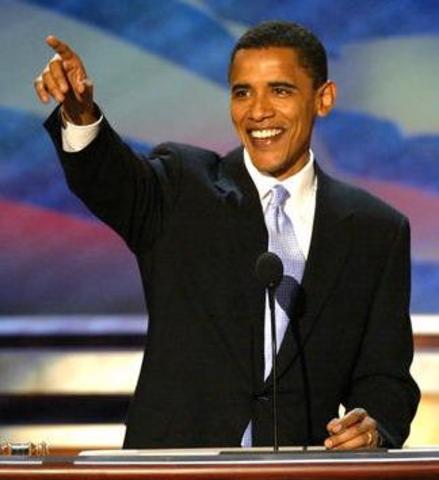 Sen. Barack Obama becomes the first African American to be nominated as a major party nominee for president.