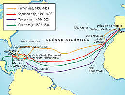 Colón realiza 4 viajes como expedición